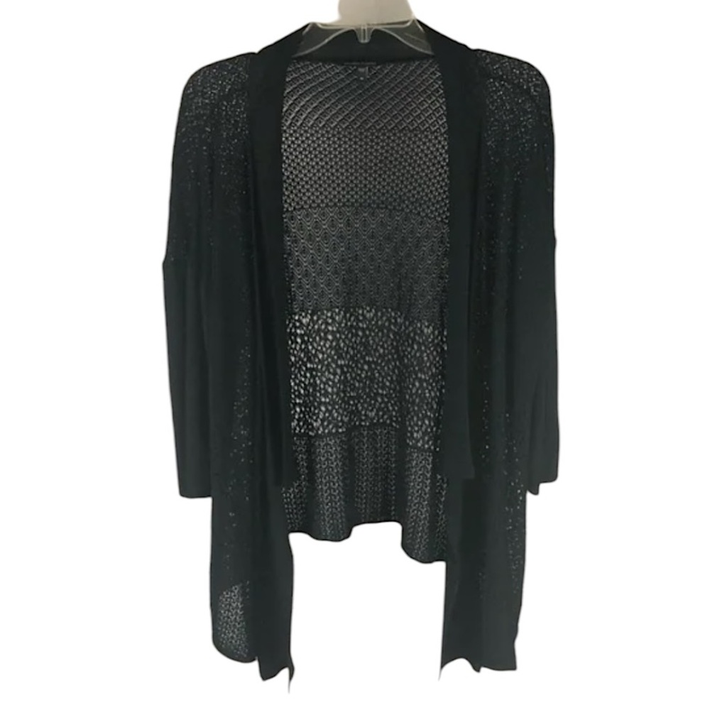 Eileen Fisher Silk Blend Open Knit Cardigan size L